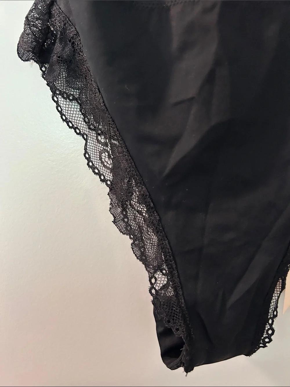 SHEIN Black Lace-Trim Bustier Bodysuit